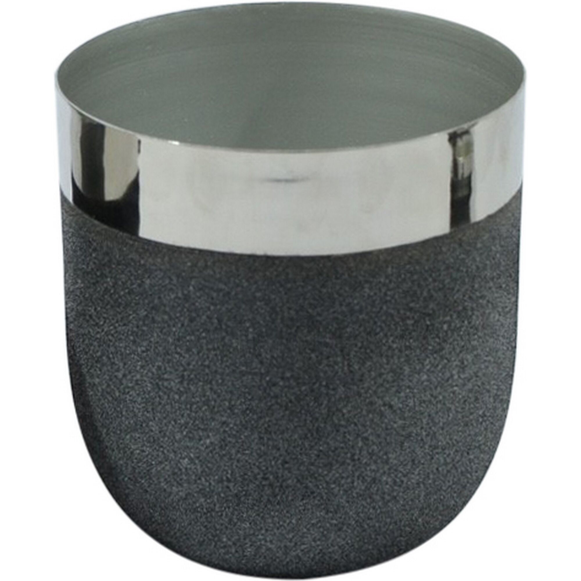 Grau-silberner Metalltopf