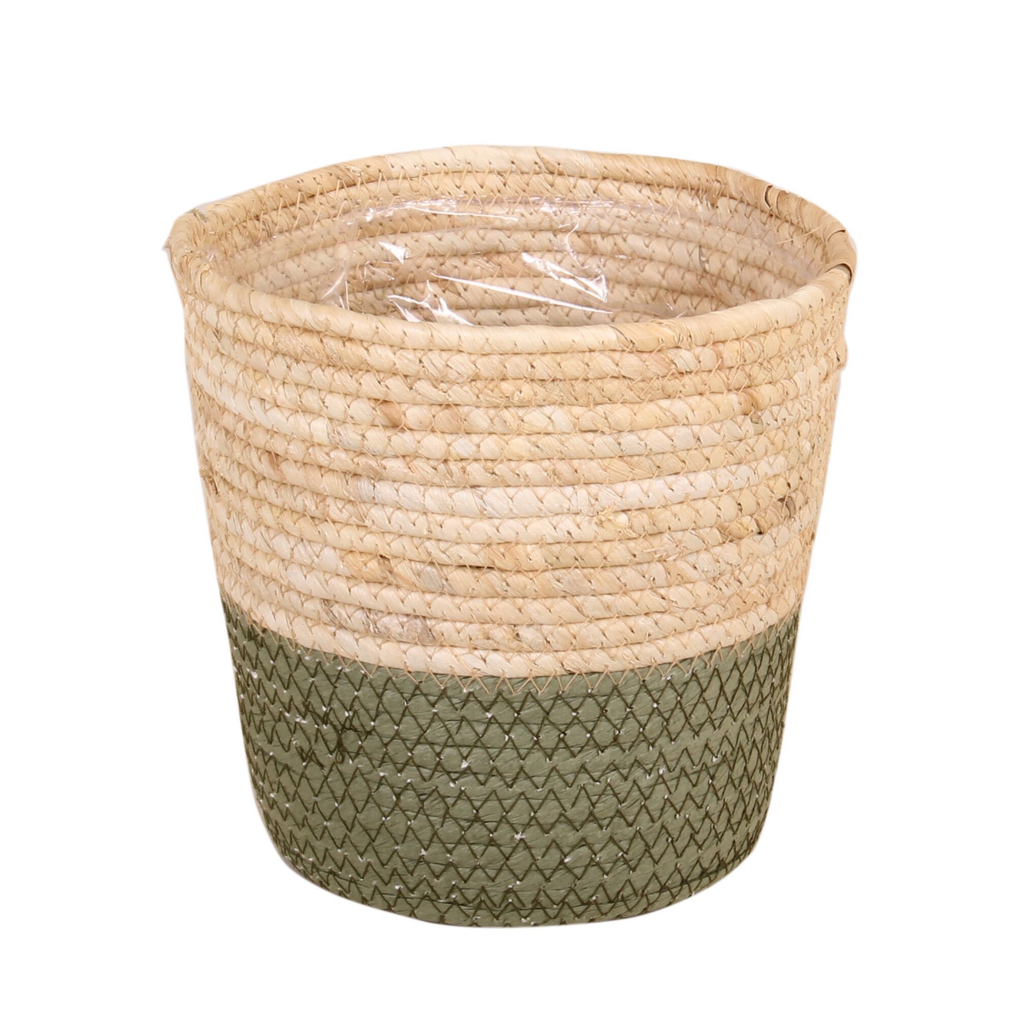 Runder Übertopf aus Seegras