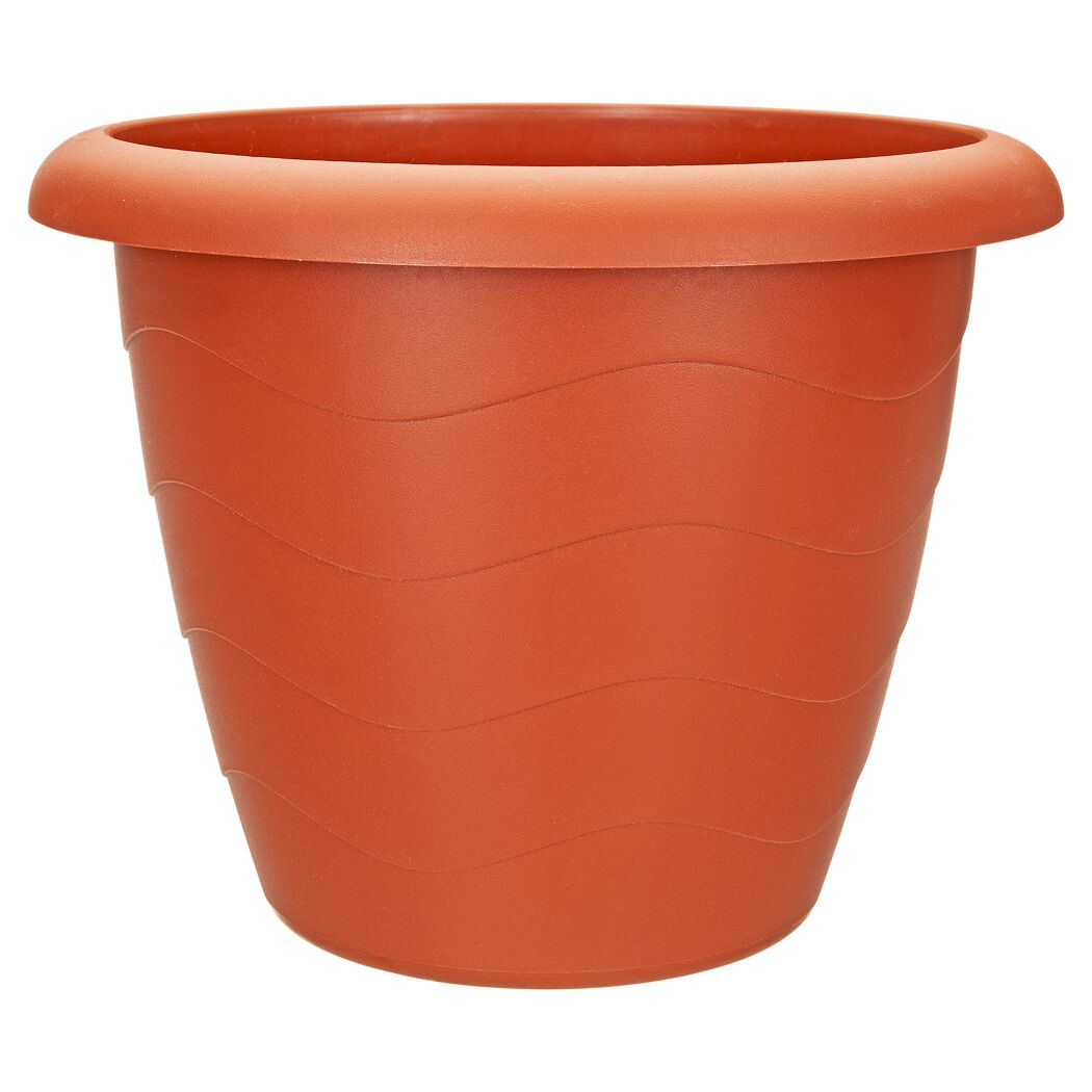 Terrakottafarbener Blumentopf Lugano