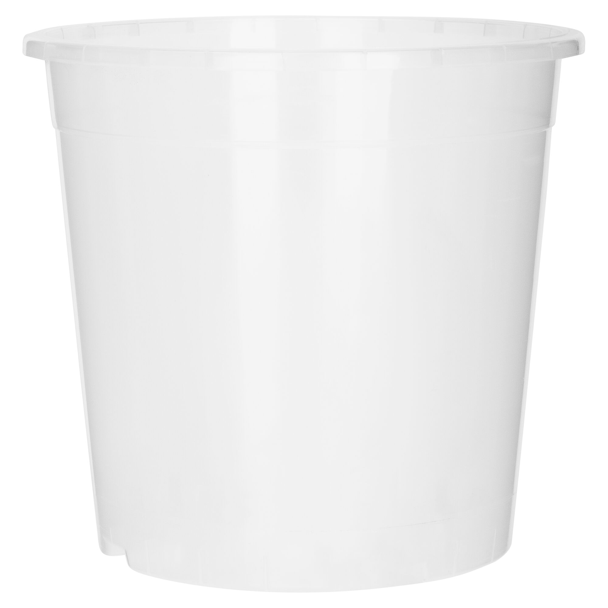 Weißer transparenter Orchideentopf