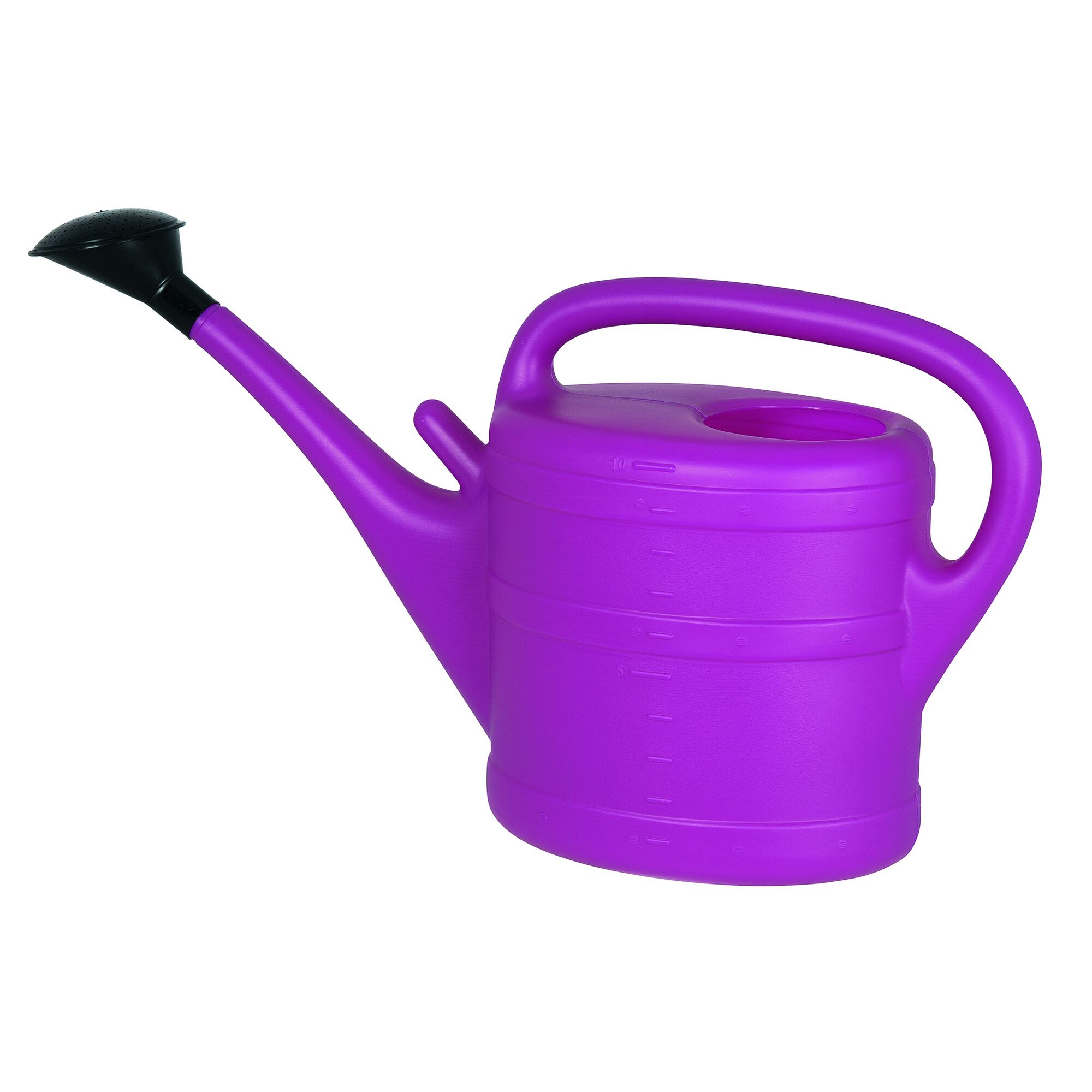Lila Gießkanne mit 10 Liter Fassungsvermögen