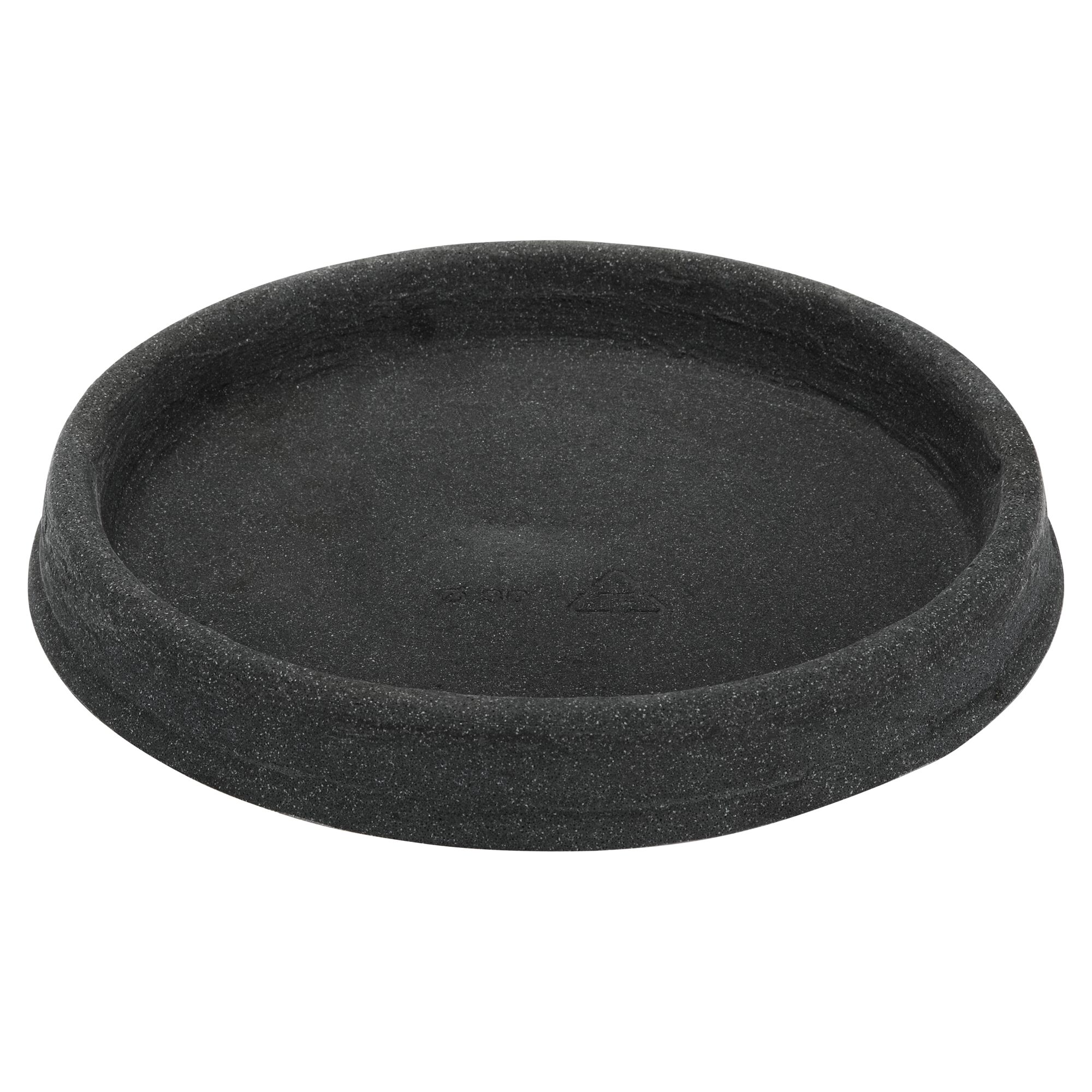 Runder, anthrazitfarbener Untersetzer Marcella