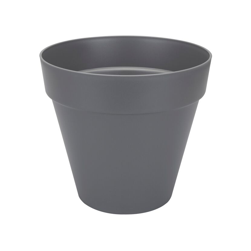 Anthrazitfarbener Blumentopf Loft rund