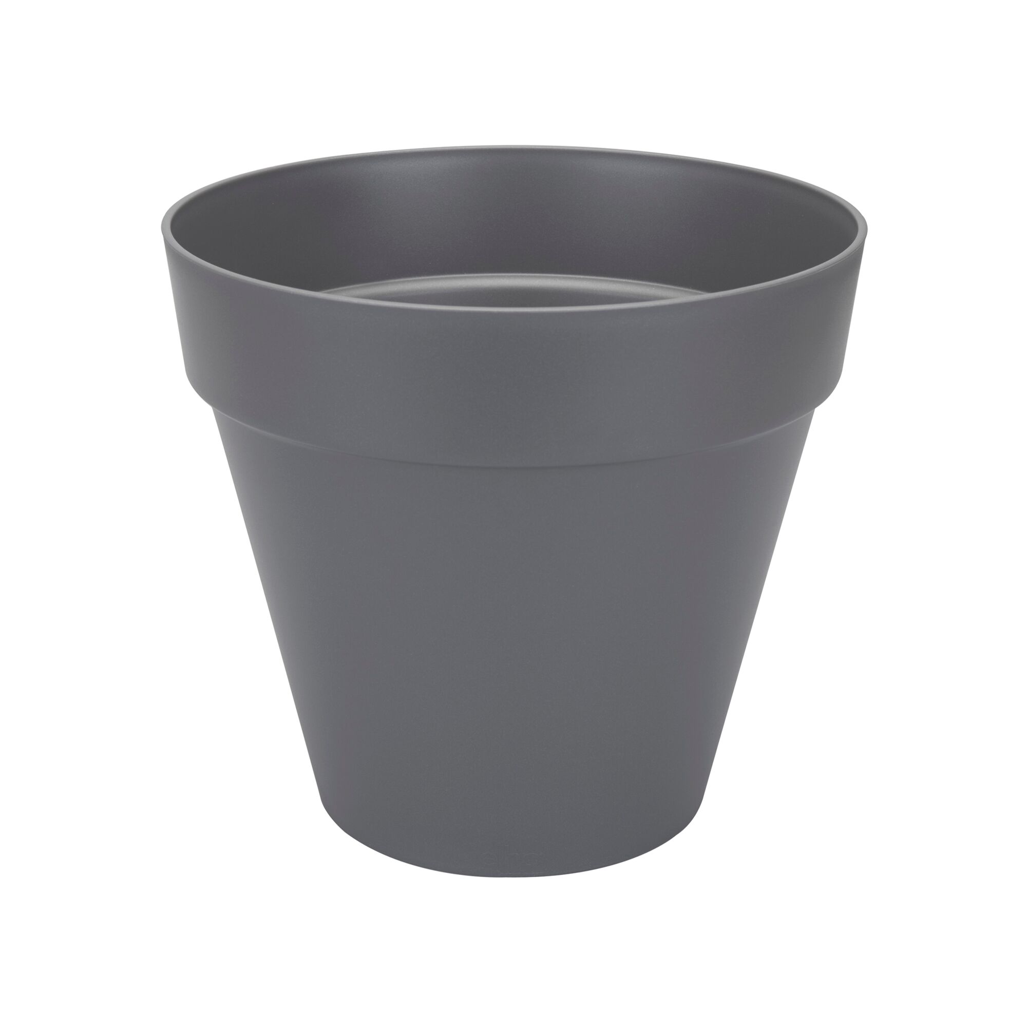 Anthrazitfarbener Blumentopf Loft rund