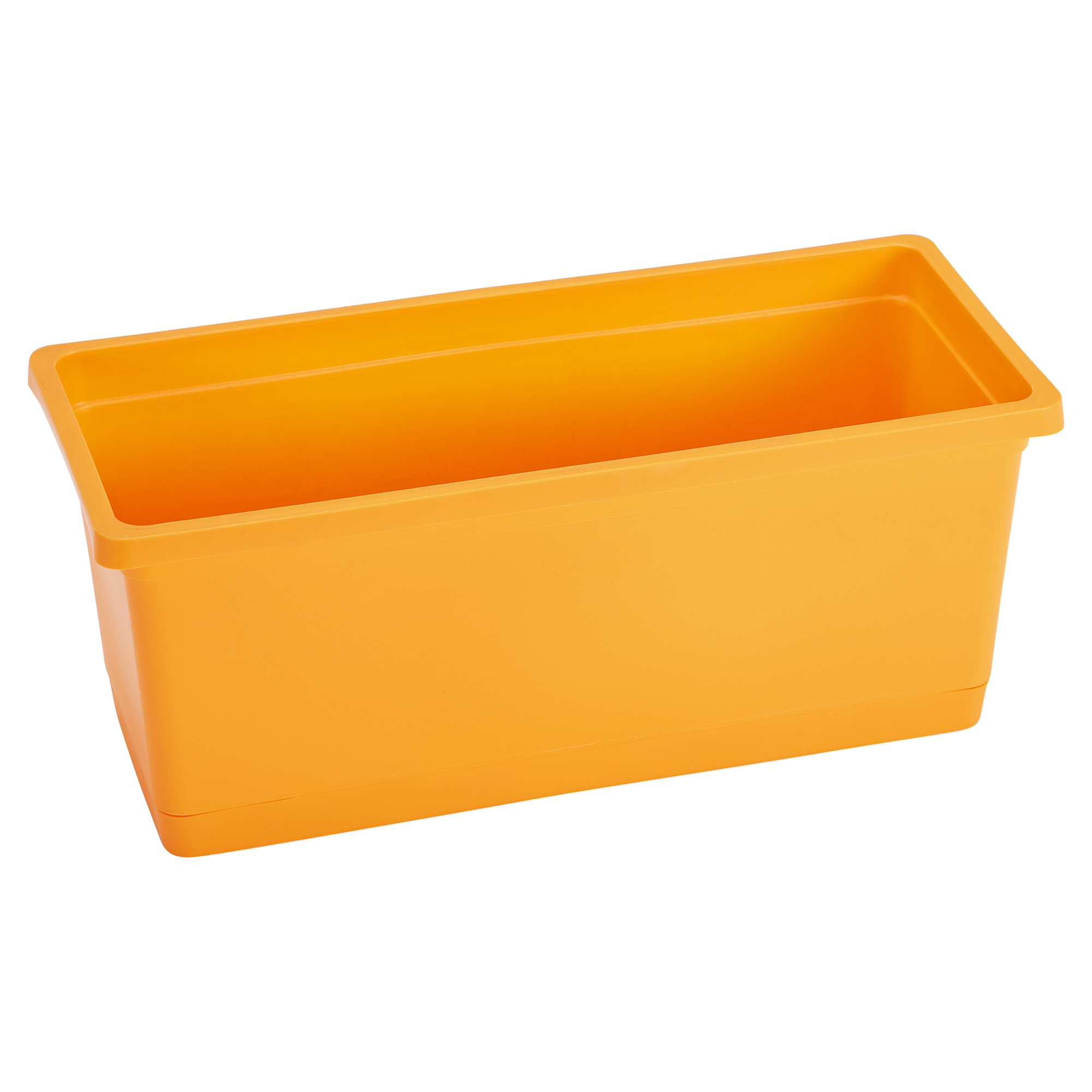 Orangefarbener Kräuterkasten Rimini aus Kunststoff.