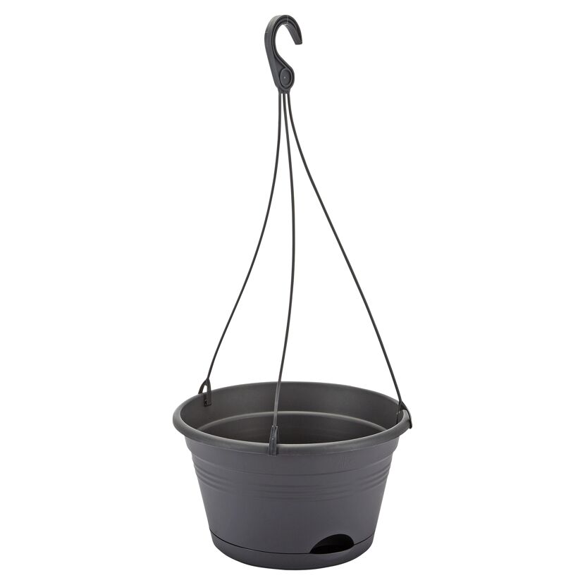 Schwarze Hängeampel aus Kunststoff