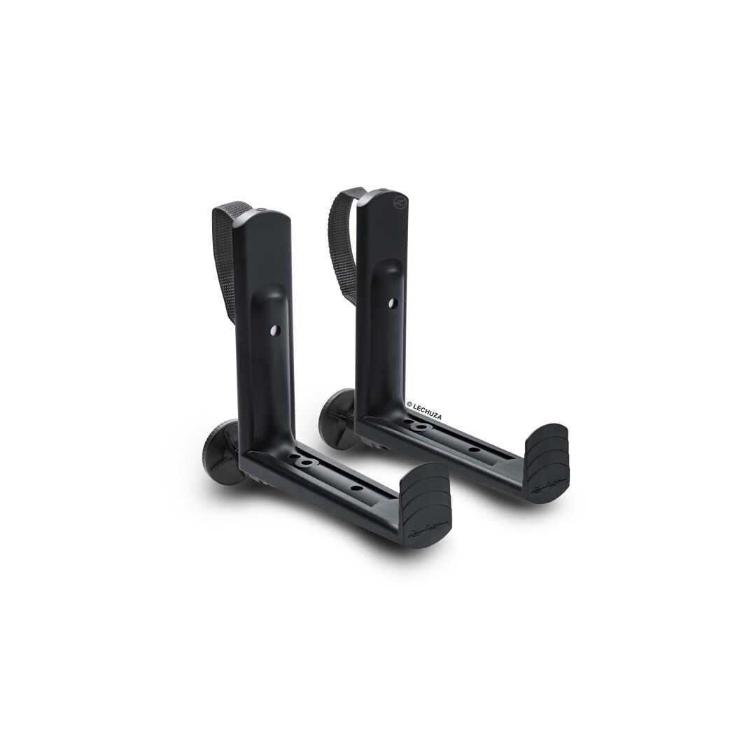 Zwei schwarze Blumenkastenhalter Balconera von Lechuza