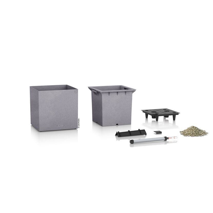 Lechuza Pflanzkasten Canto Stone 40 cm steingrau, Einzelteile