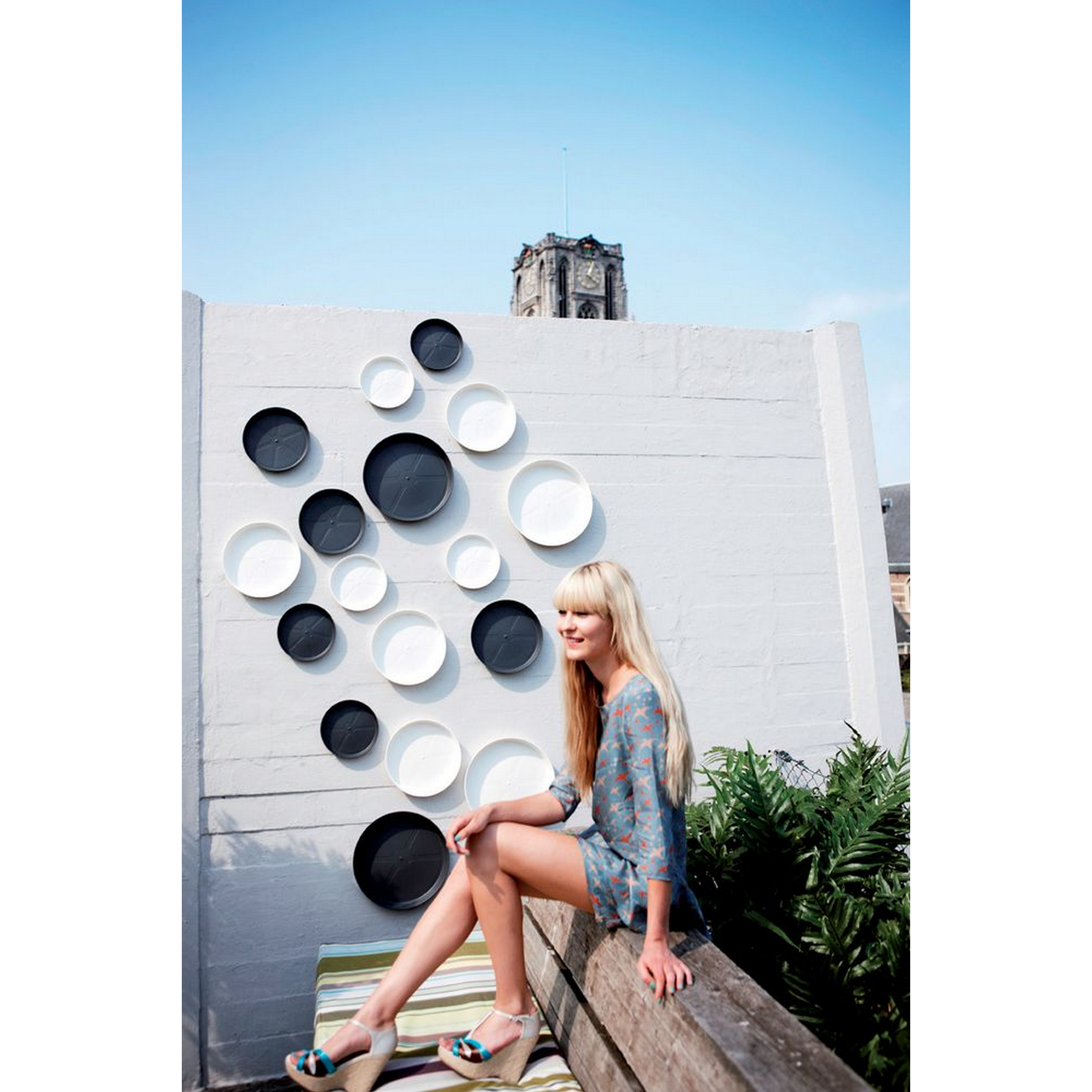 Untersetzer 'Loft Urban' rund Ø 28 x 3,6 cm schwarz