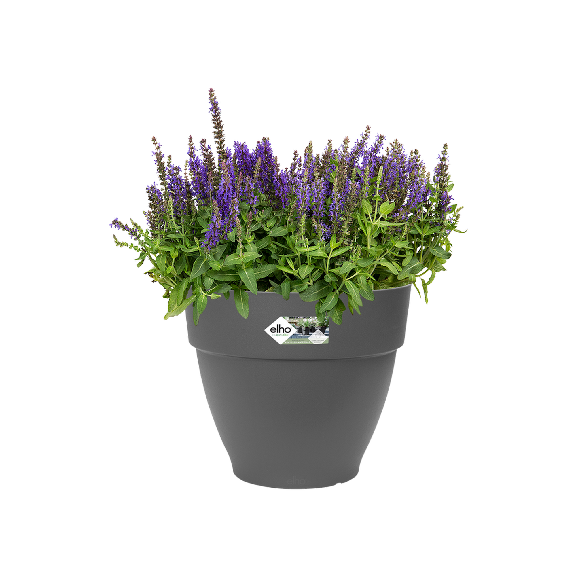 Pflanztopf 'Vibia Campana' rund Ø 25 x 21 cm schwarz