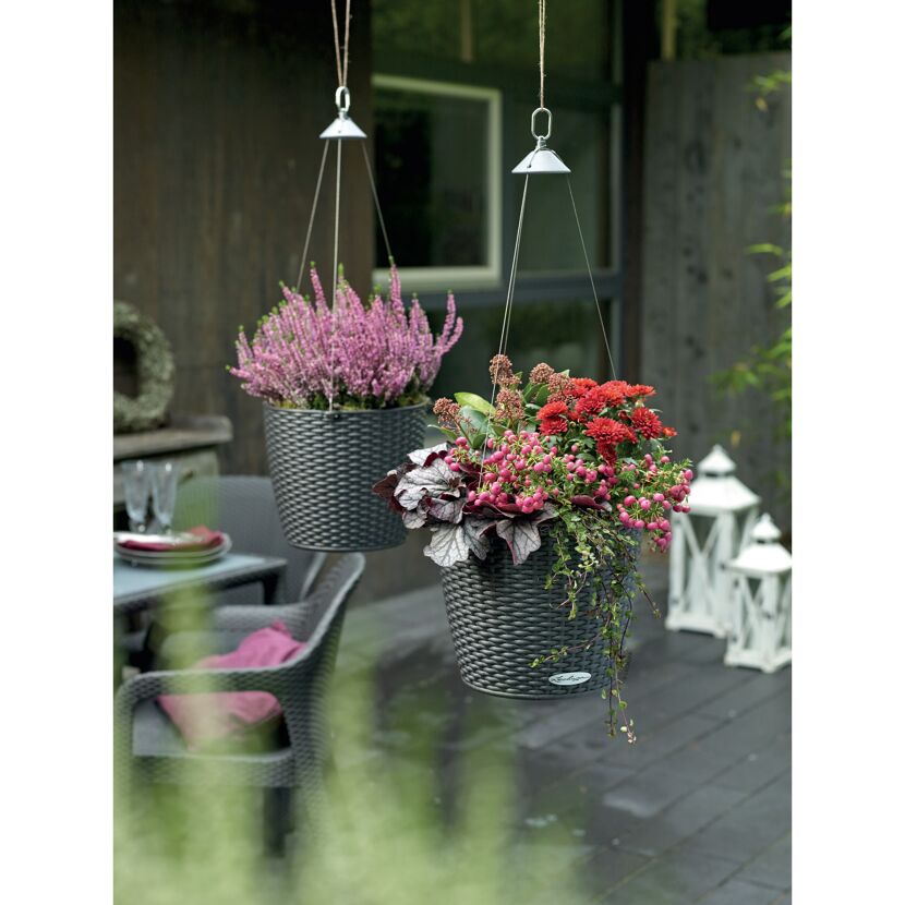 Zwei Hängeampeln Nido Cottage, granit