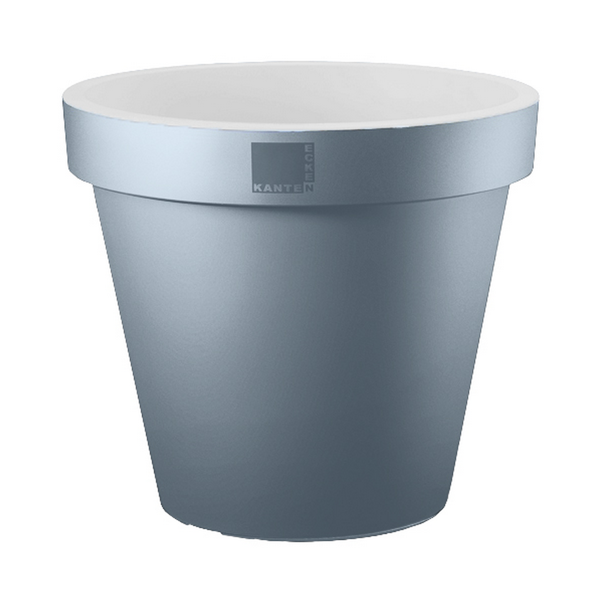 Pflanztopf Kunststoff Ø 250 mm pastellblau/weiß