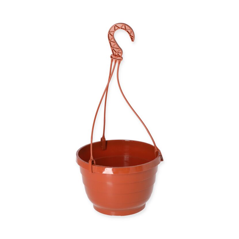 Braune Blumenampel