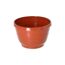 Ein leerer, terracottafarbener Blumentopf.