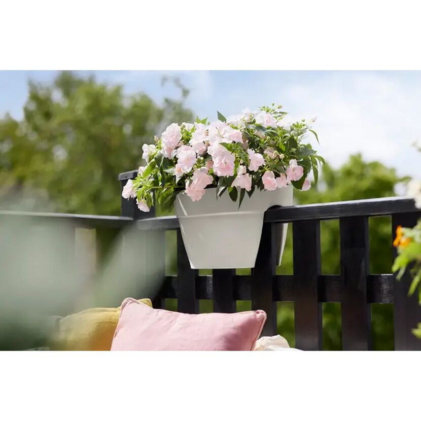 Balkonkasten 'Vibia Campana Flower Bridge' 39 x 26 x  22 cm weiß