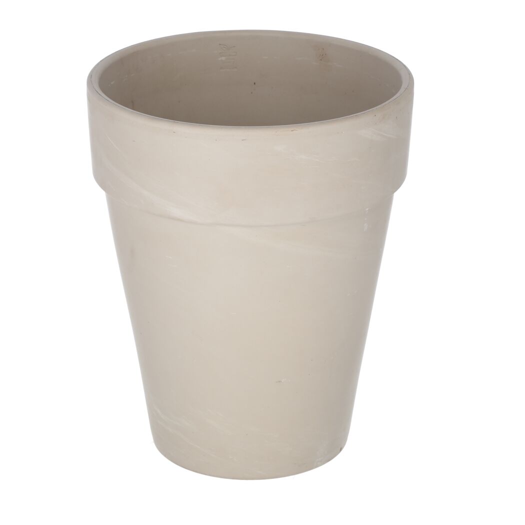 Beigefarbener Pflanztopf XL