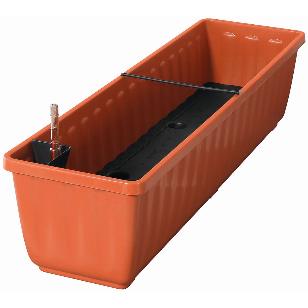 Bewässerungsblumenkasten 'Aqua Flor' terracotta 80 cm