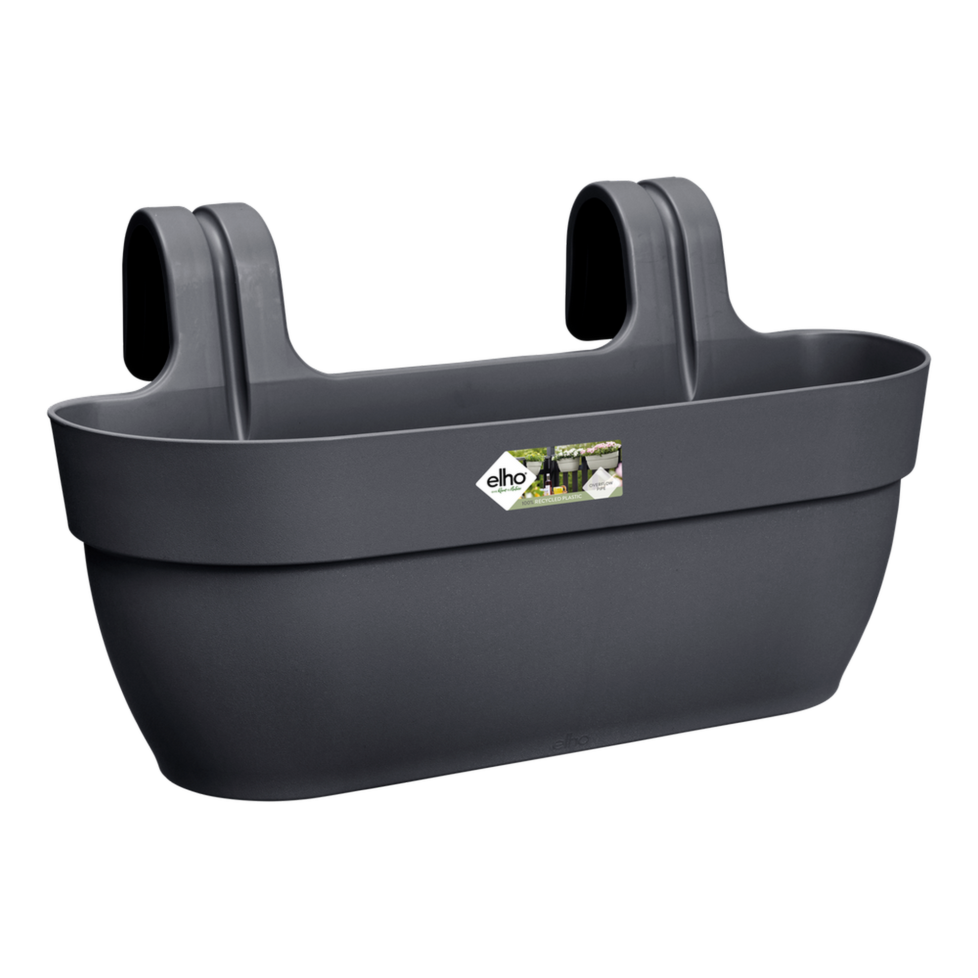 Balkonkasten 'Vibia Campana Easy Hanger L' 46 x 24 x 26,5 cm schwarz