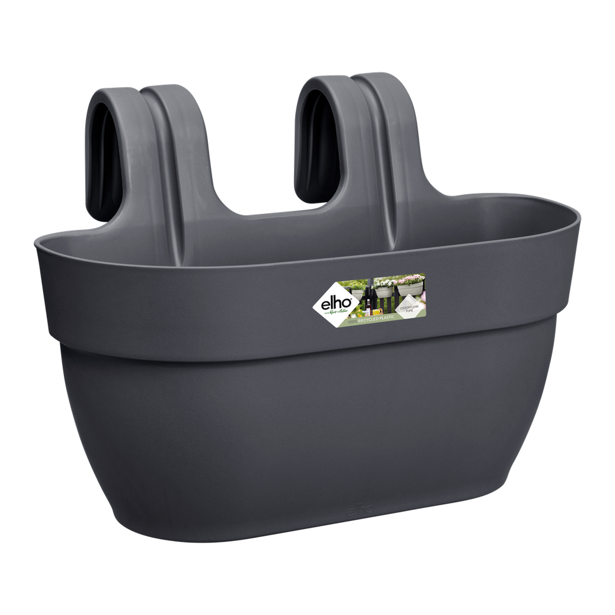 Balkonkasten 'Vibia Campana Easy Hanger M' 36 x 24 x 26,5 cm schwarz