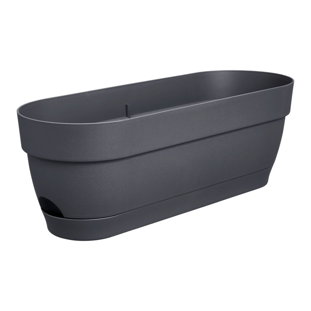 Balkonkasten 'Vibia Campana' 49 x 18 x 17 cm schwarz