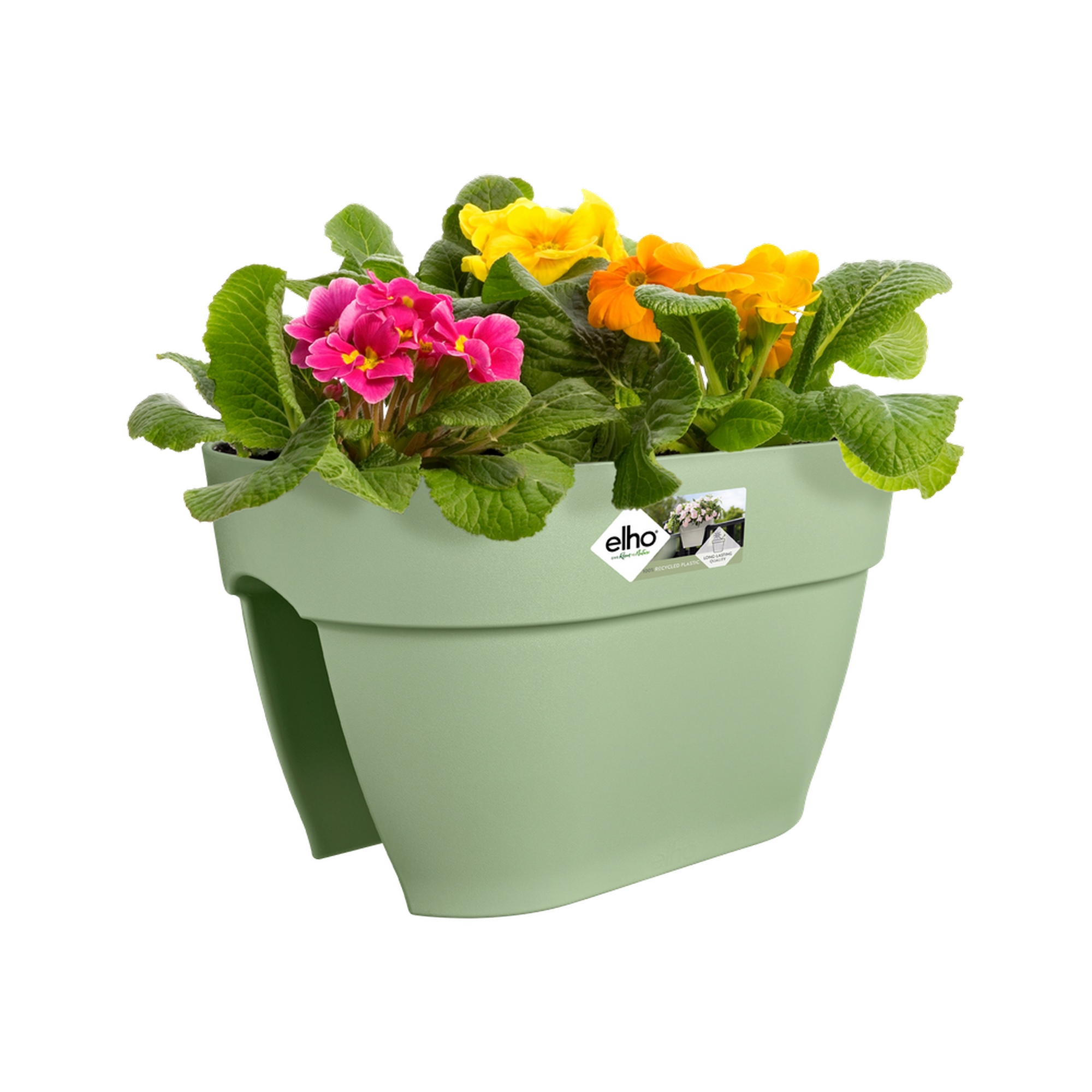 Balkonkasten 'Vibia Campana Flower Bridge' 39 x 26 x  22 cm grün