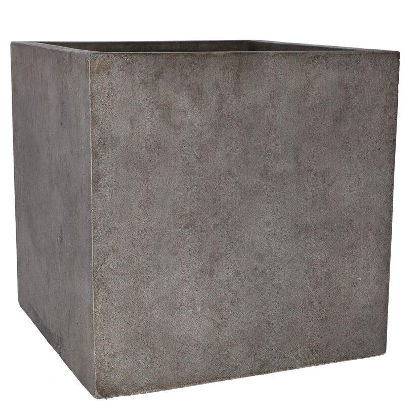 Grauer Beton Pflanzkübel