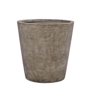 Pflanzgefäß 'Mayon' Polyfibre Steinoptik braun rund konisch Ø 40 x 40 cm