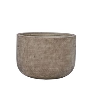 Pflanzgefäß 'Mayon' Polyfibre Steinoptik braun rund Ø 40 x 28,5 cm