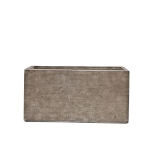 Pflanzkasten 'Mayon' Polyfibre Steinoptik braun eckig 80 x 40 x 40 cm