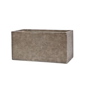 Pflanzkasten 'Mayon' Polyfibre Steinoptik braun eckig 60 x 30 x 30 cm