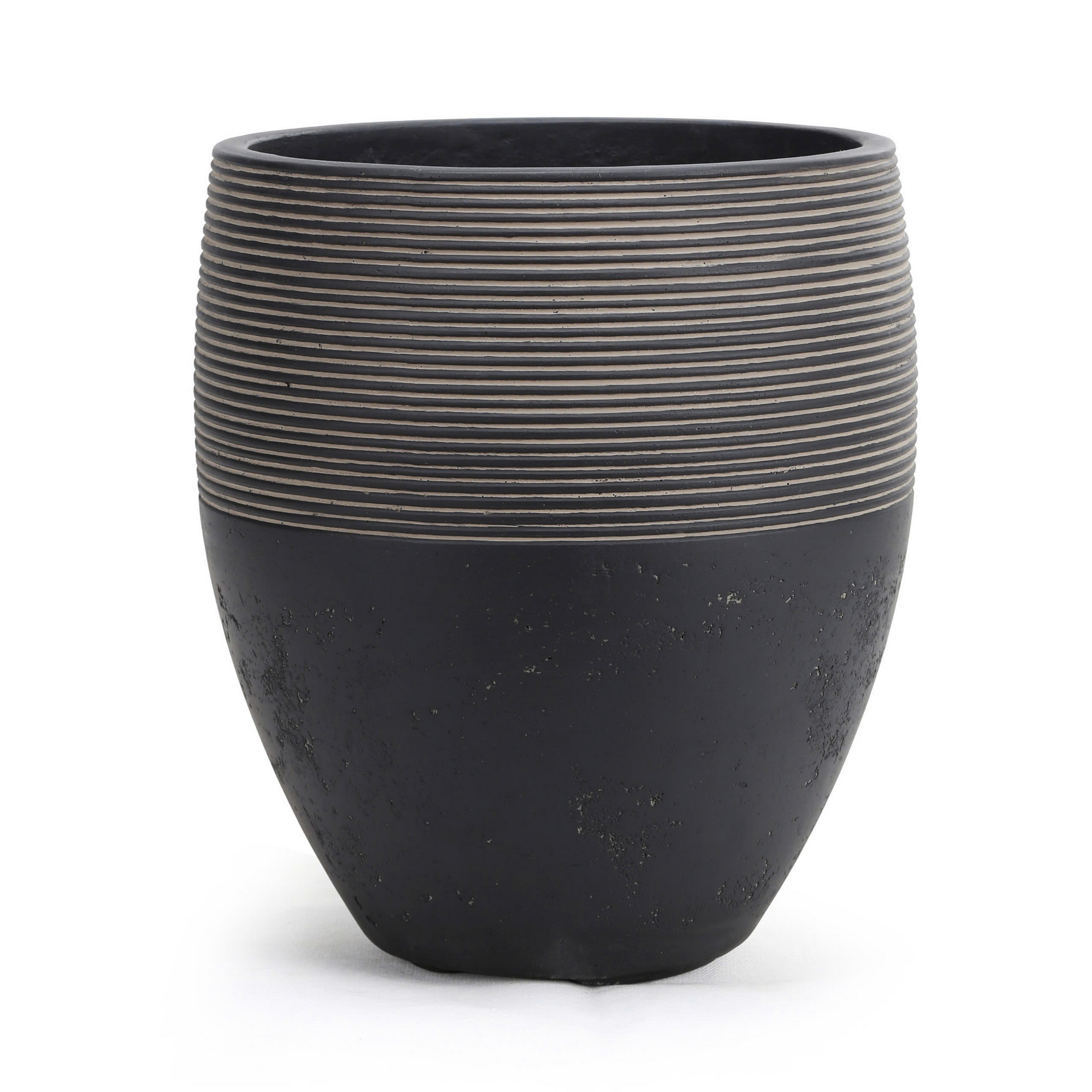 Pflanzgefäß 'Gent' schwarz Ø 25 x 30 cm