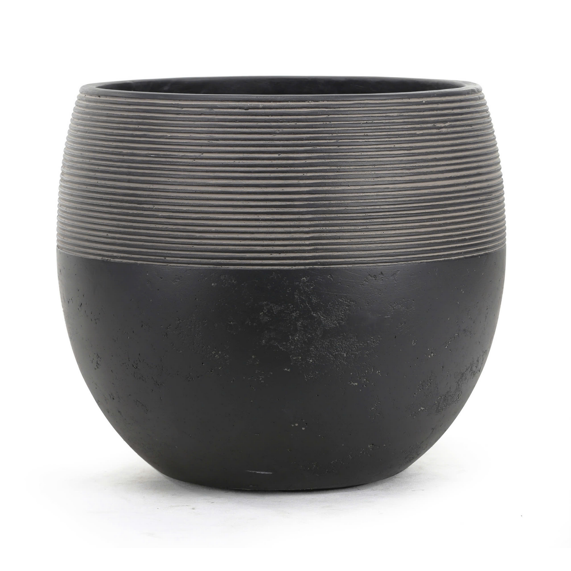 Pflanzgefäß 'Gent' schwarz Ø 38 x 34 cm