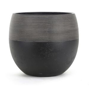 Pflanzgefäß 'Gent' schwarz Ø 38 x 34 cm