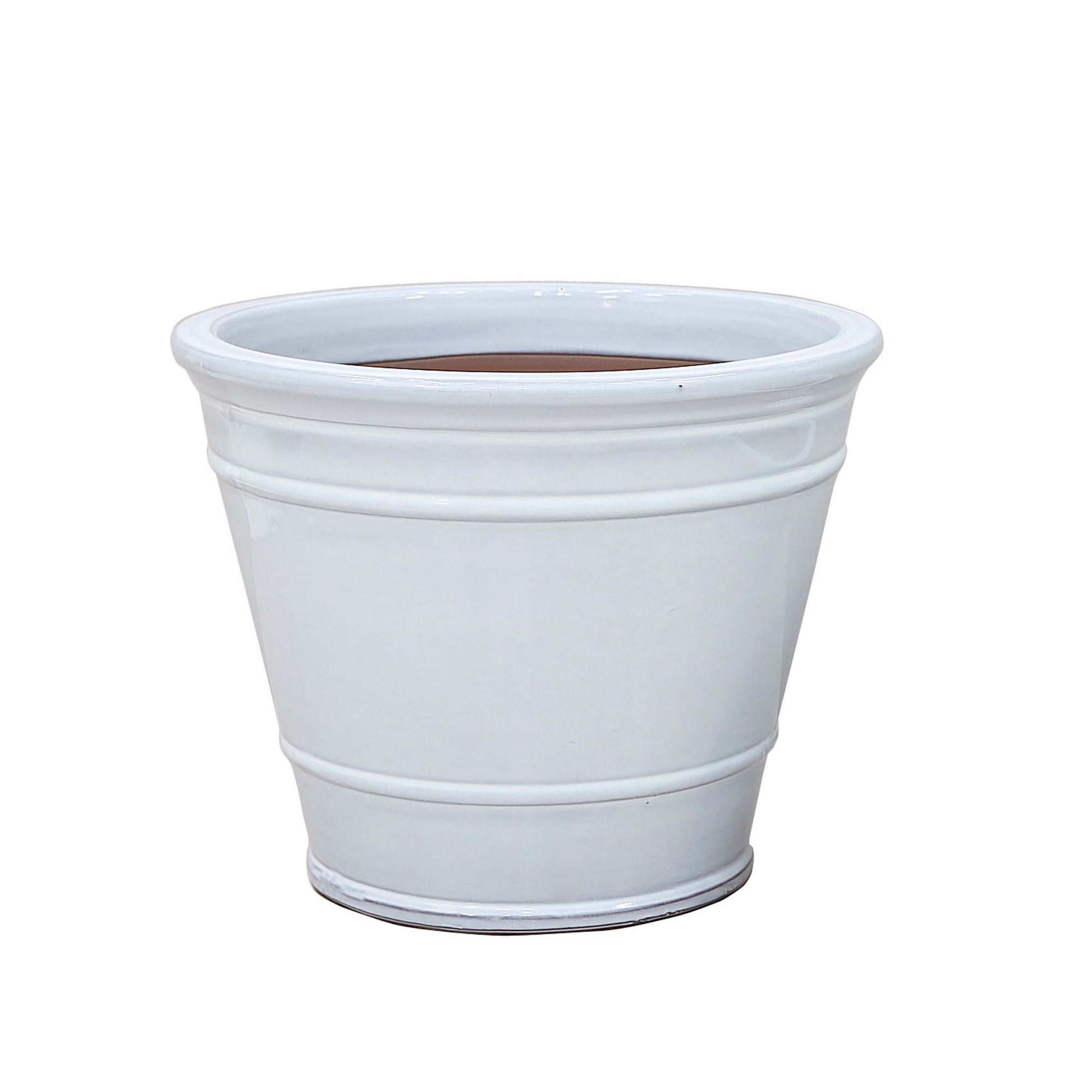 Pflanzgefäß 'Aalst' weiß Ø 38 x 30 cm