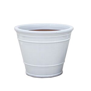 Pflanzgefäß 'Aalst' weiß Ø 28 x 27 cm