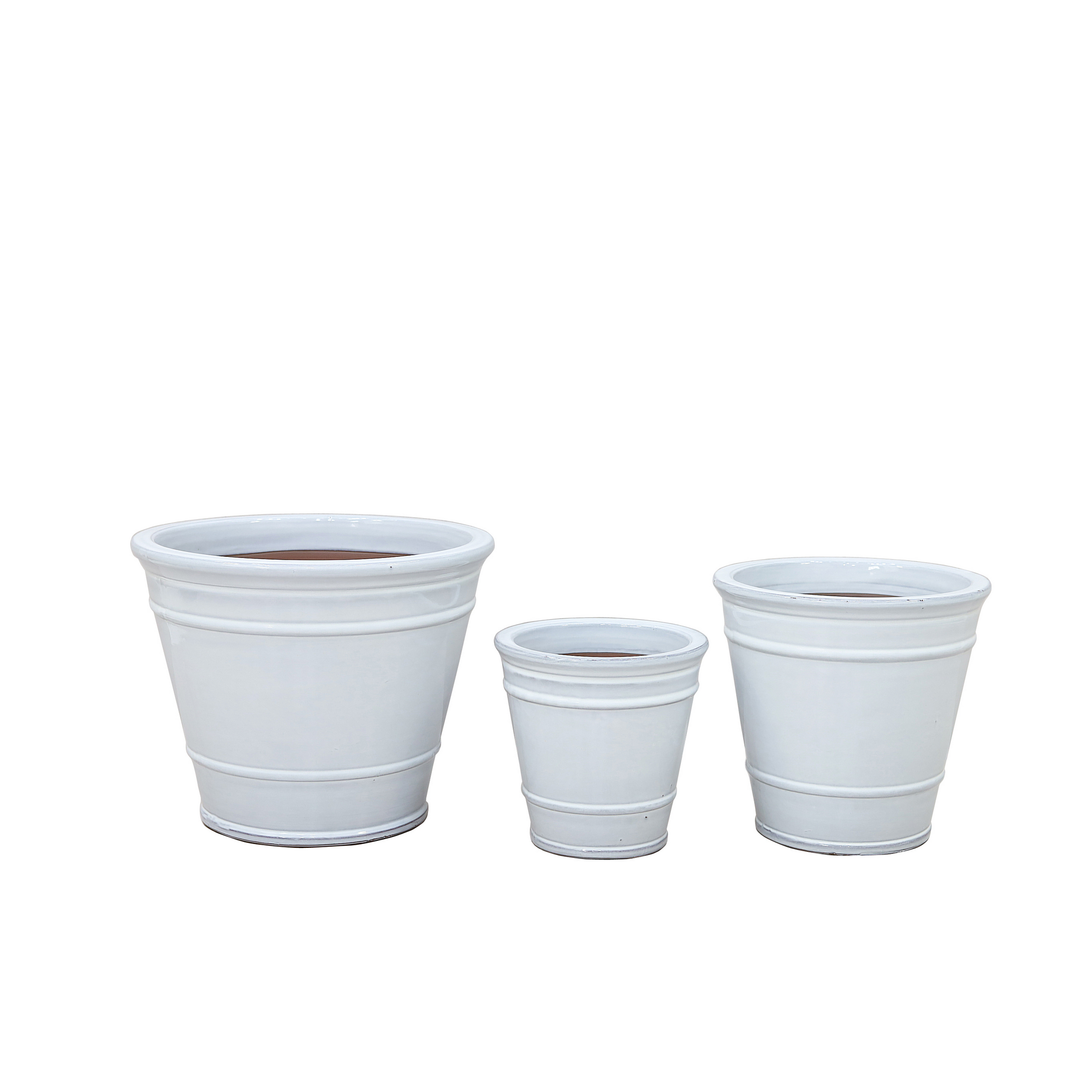 Pflanzgefäß 'Aalst' weiß Ø 22 x 21 cm