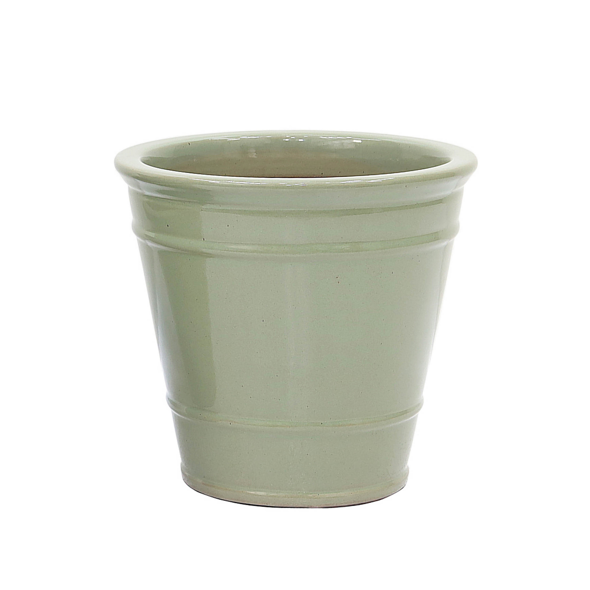 Pflanzgefäß 'Aalst' grün Ø 38 x 30 cm