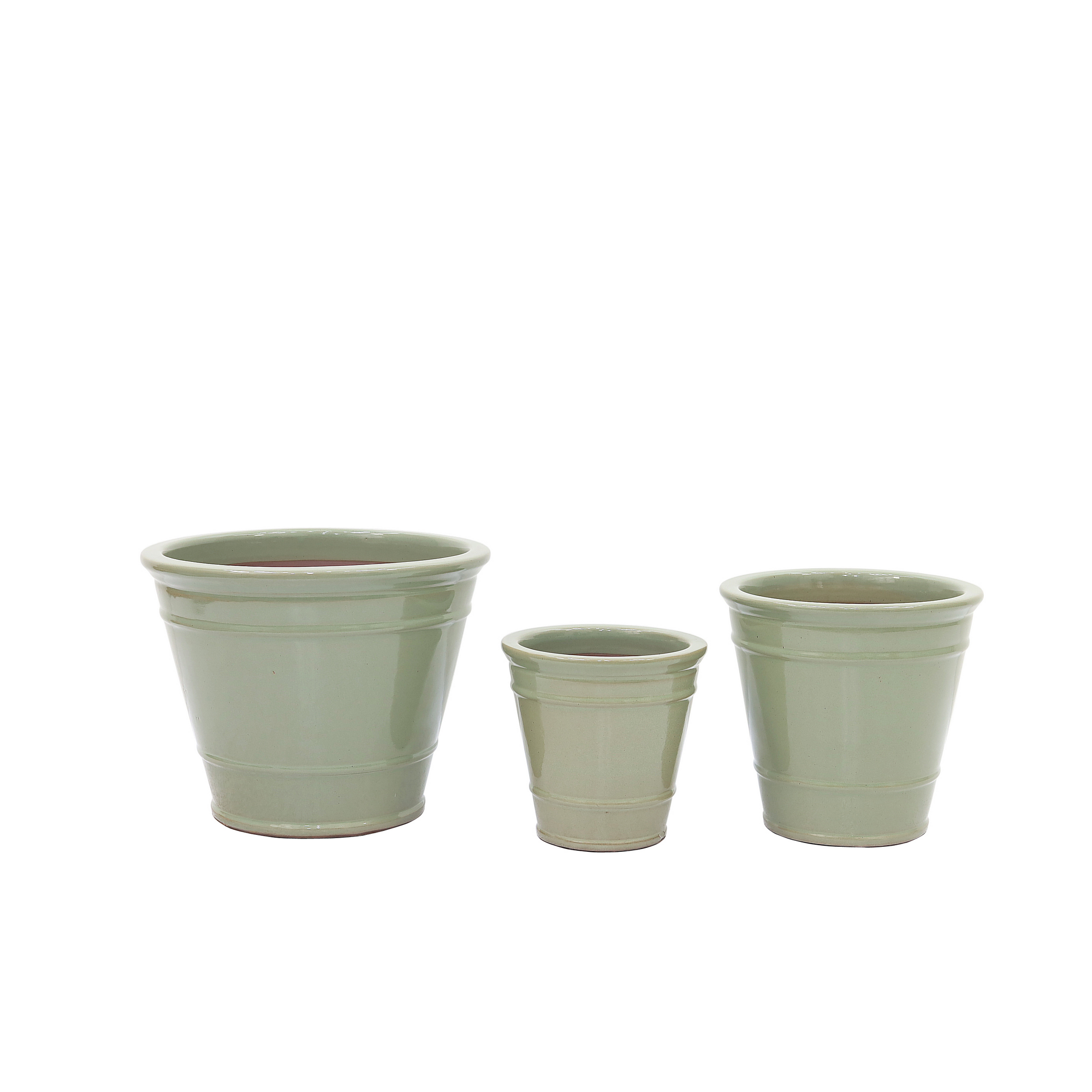 Pflanzgefäß 'Aalst' grün Ø 28 x 27 cm