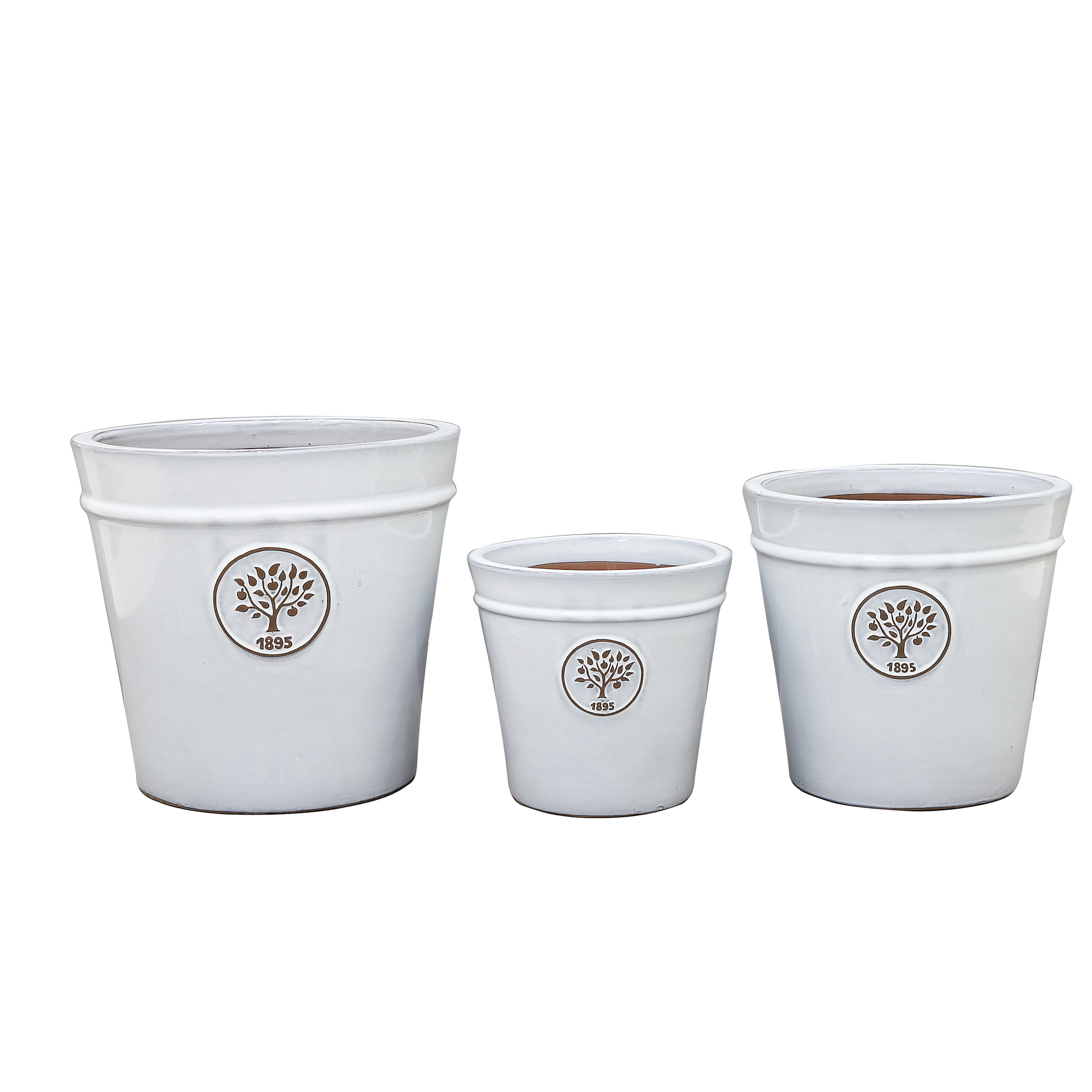 Pflanzgefäß 'Aalst' weiß Ø 27 x 25 cm