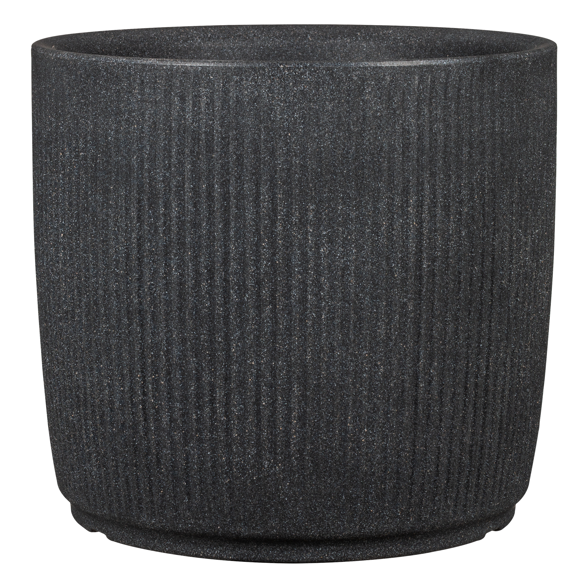 Pflanzgefäß 'Linetto' Stony Black Ø 46,6 x 42,6 cm