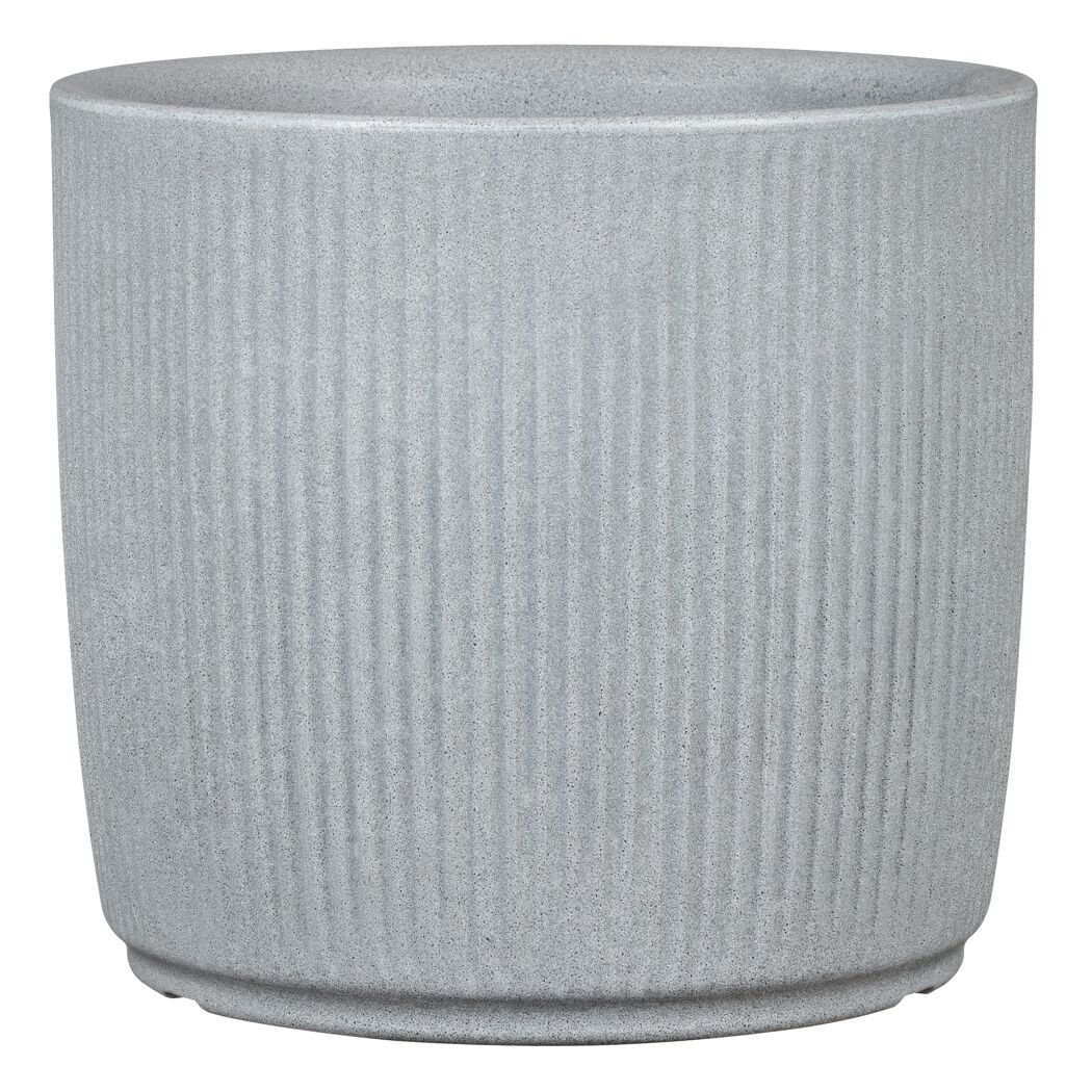 Pflanzgefäß 'Linetto' Stony Grey Ø 28,6 x 26,2 cm