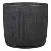 Pflanzgefäß 'Linetto' Stony Black Ø 38,6 x 35,3 cm