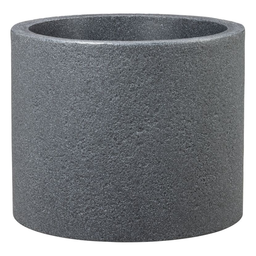 Pflanzgefäß 'Riva' Schwarz Granit Ø 28,8 x 24,3 cm