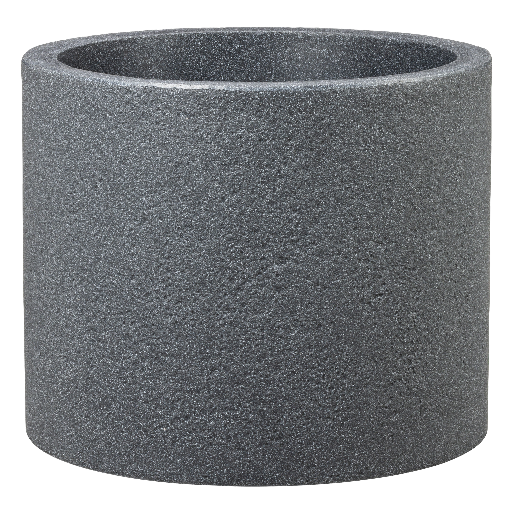 Pflanzgefäß 'Riva' Stony Black Ø 38,6 x 32 cm