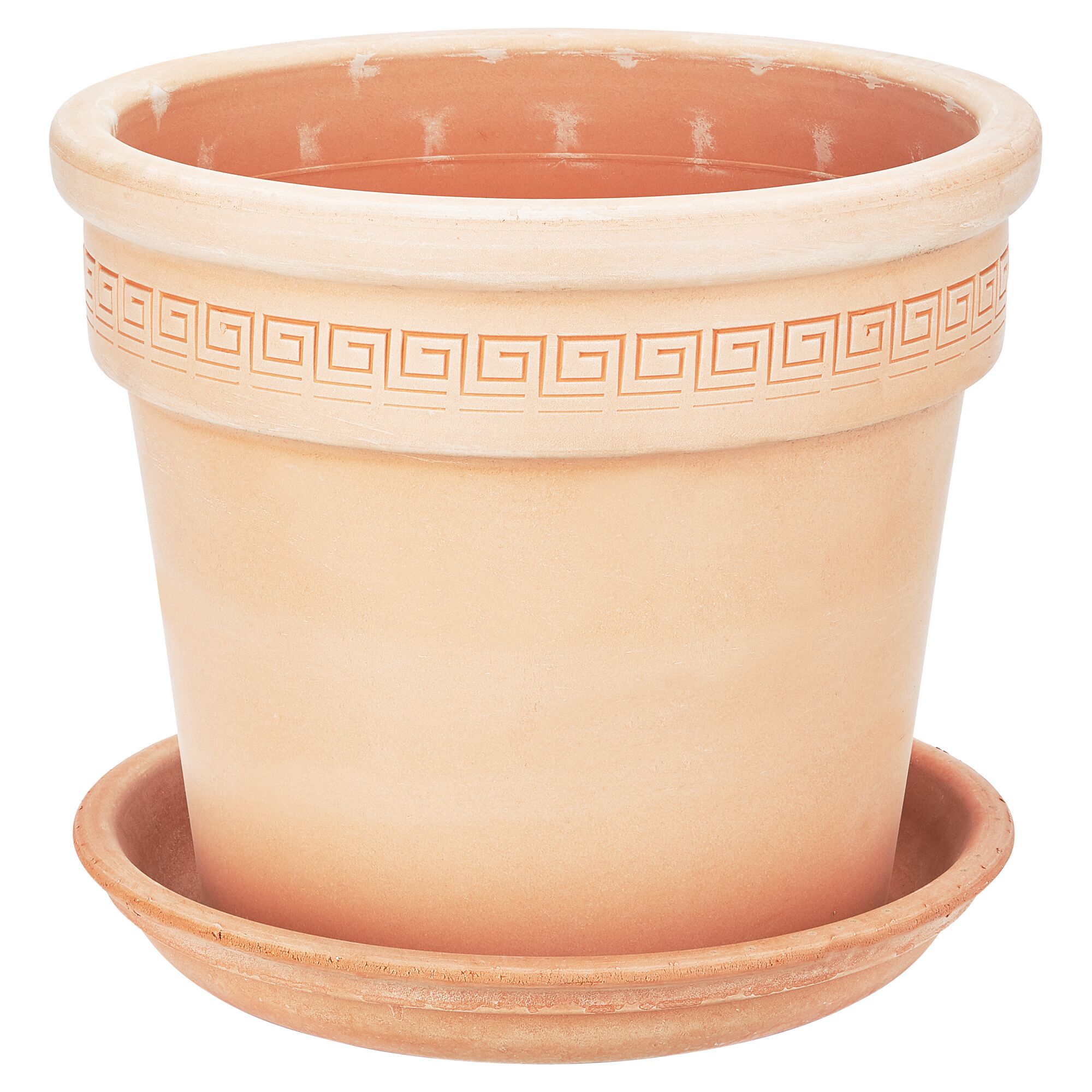 Terrakotta-Blumentopf mit Untersetzer