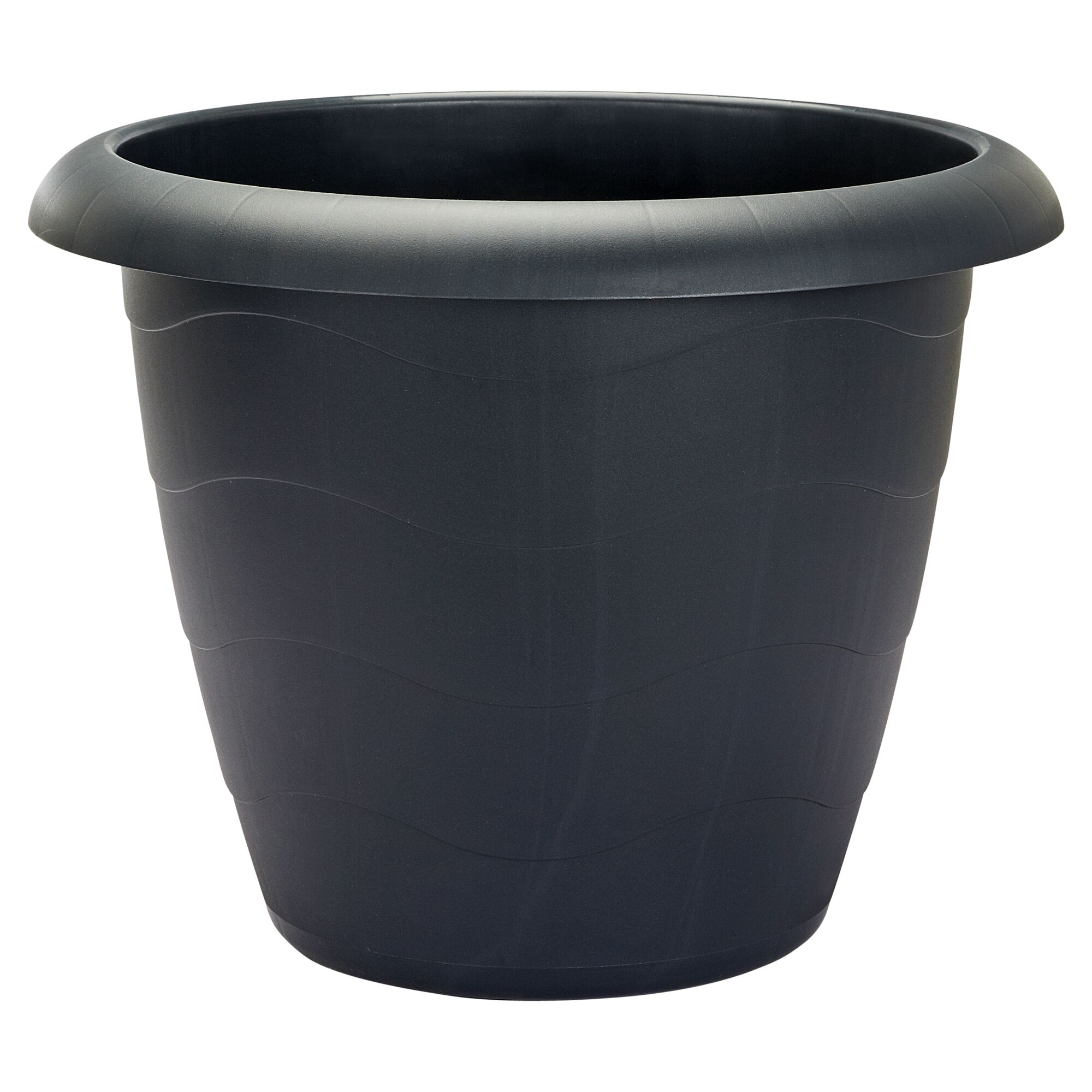 Anthrazitfarbener Blumentopf Lugano