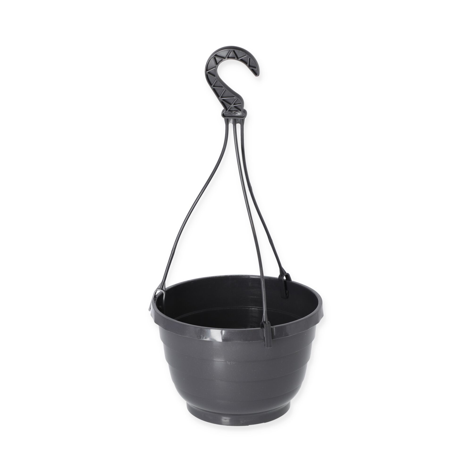 Schwarze Blumenampel