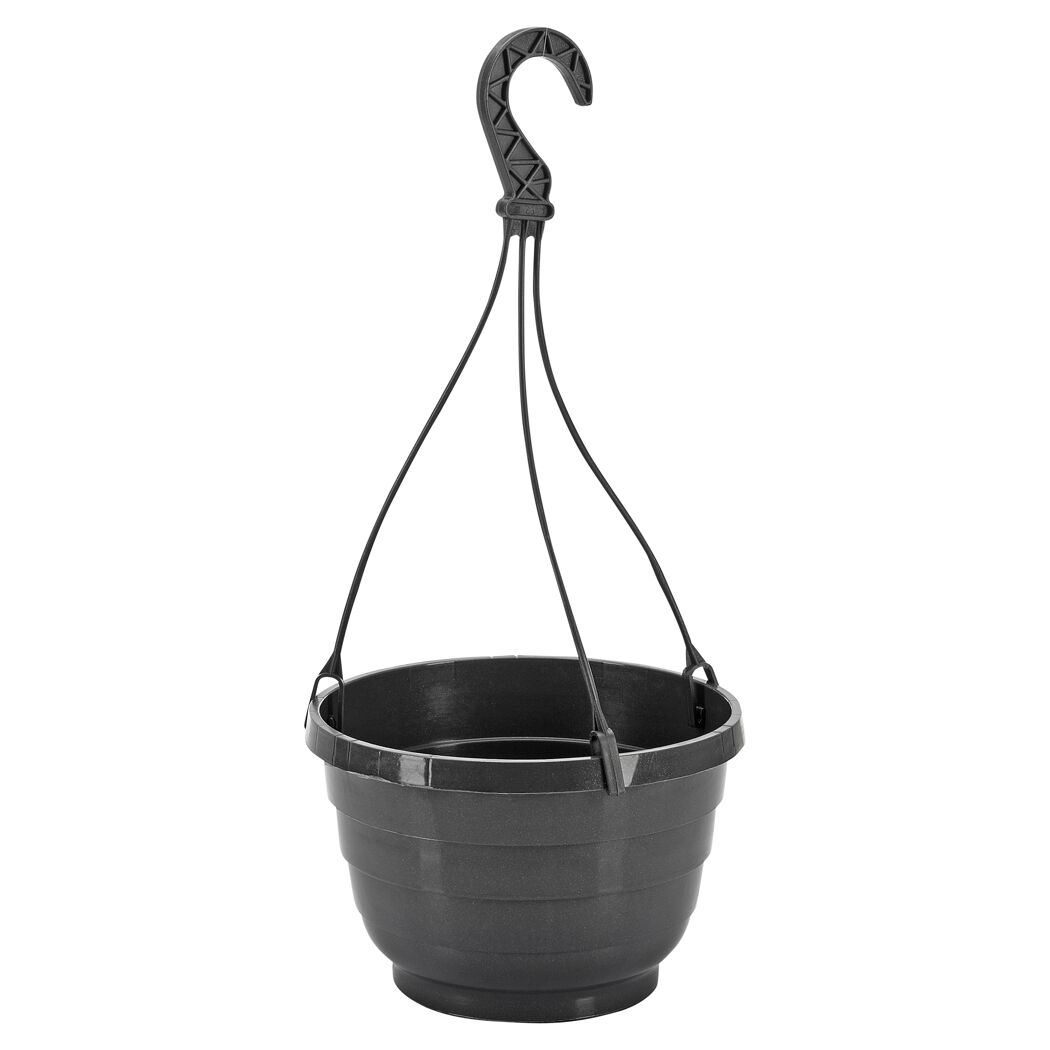 Schwarze Blumenampel