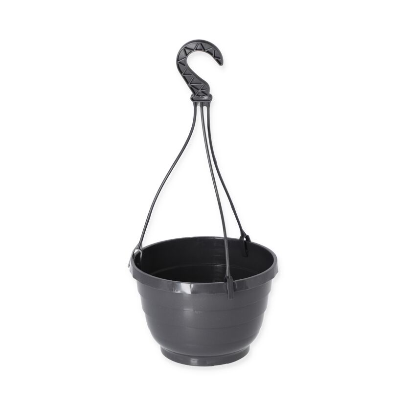 Schwarze Blumenampel "Komet"