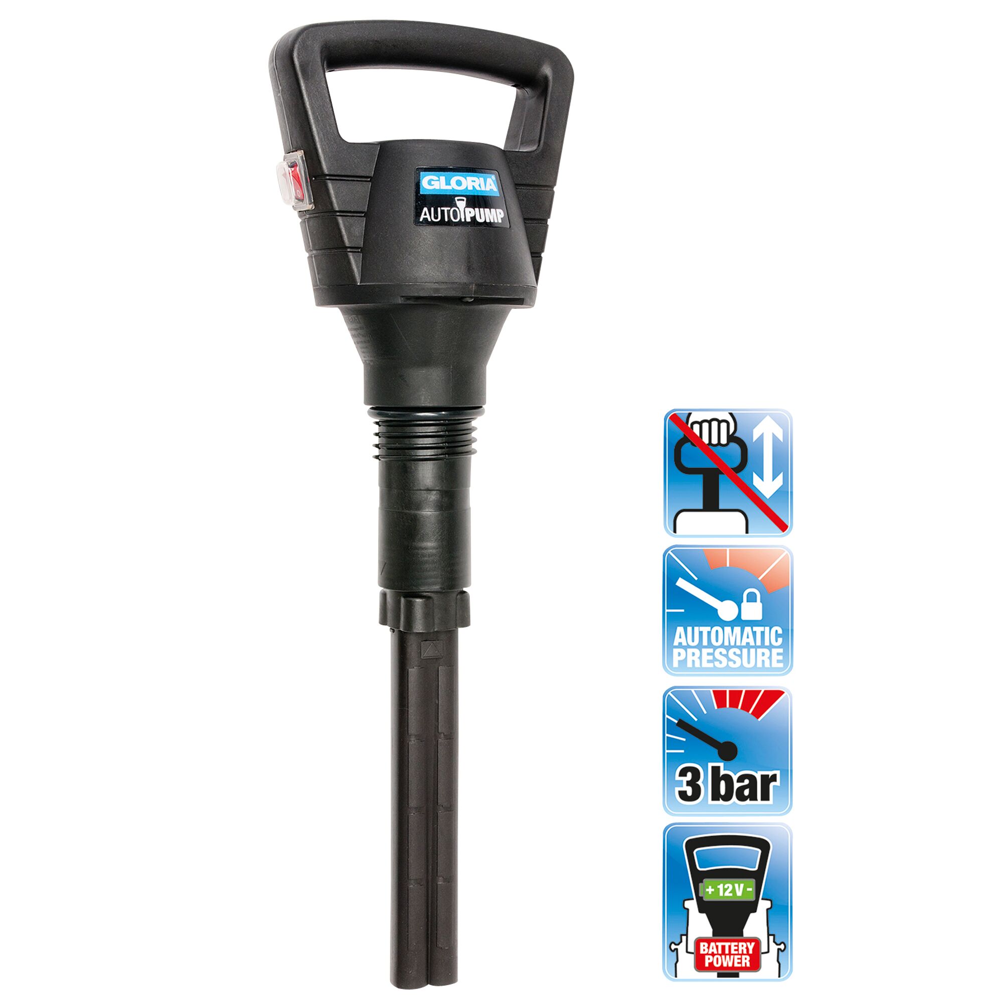 Gloria Autopumpe mit automatischem Druck von 3 bar